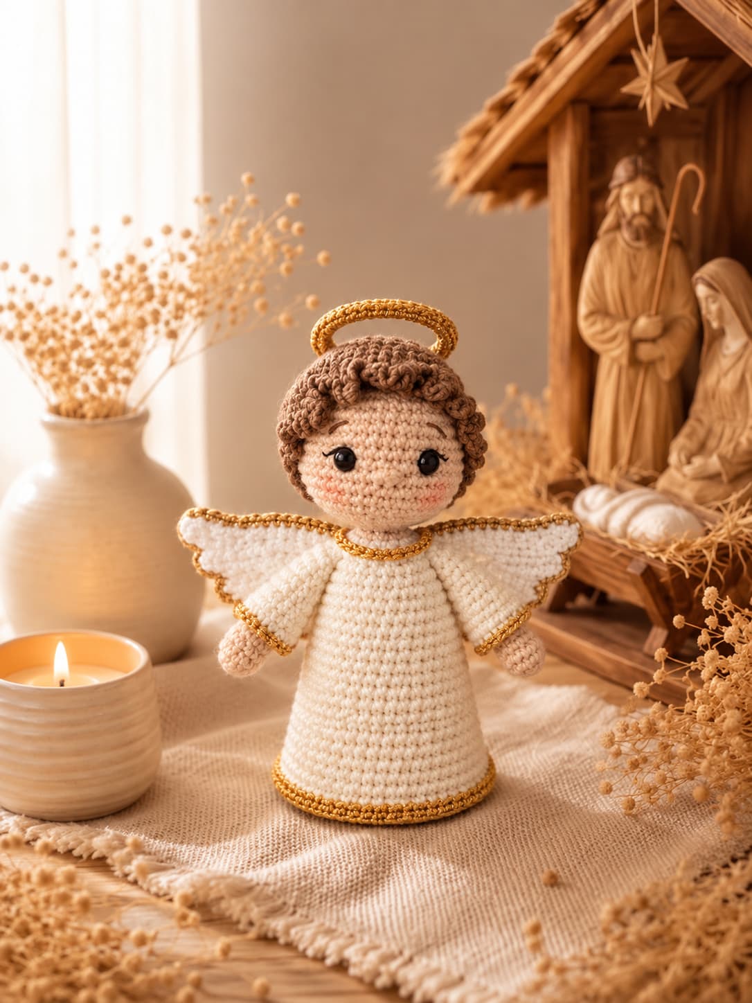 Personagens do presépio em amigurumi